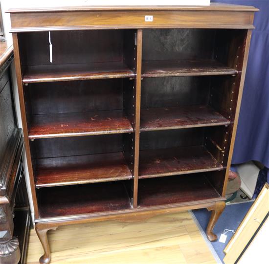 A mahogany open bookcase, W.107cm